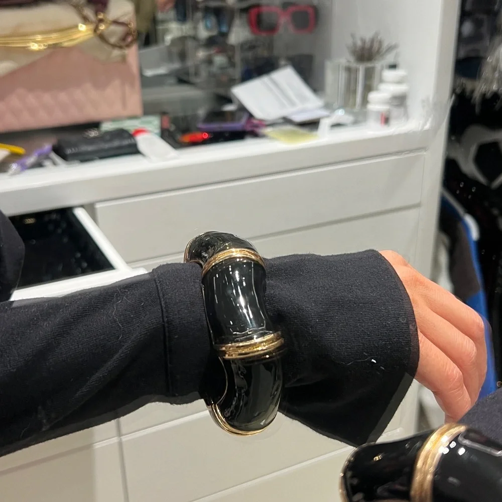 Black and Gold Wearable Tech Bracelet